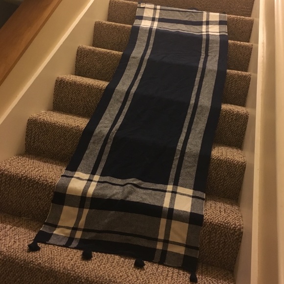 J. Crew oversized plaid scarf with tassel pom poms - Picture 2 of 2